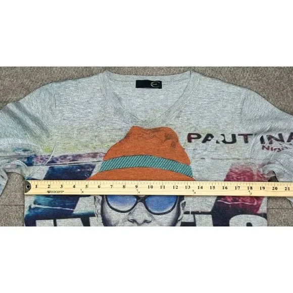 Just Cavalli Rare Mos Def Yasiin Bey‎ 100% Wool Long Sleeve Sweater Size Medium
